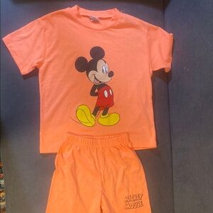 Mickey Mouse Orange Kids Pajamas